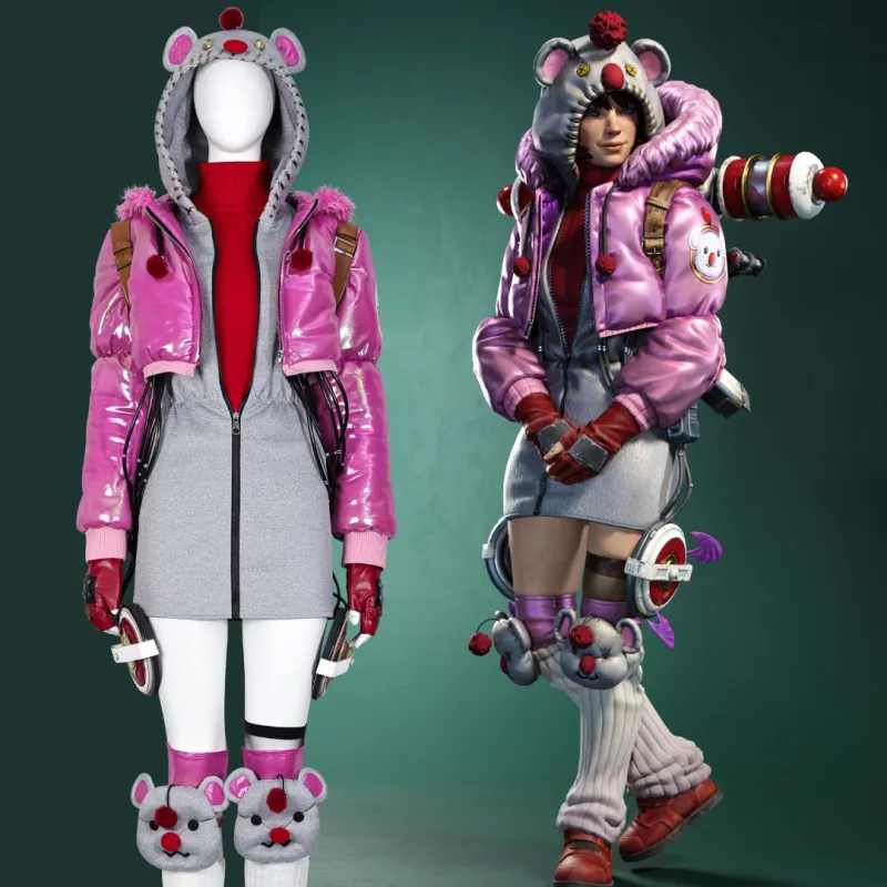 Wattson Kupo Power Suit Apex Legends Final Fantasy Game Halloween Cosplay Costume Takerlama