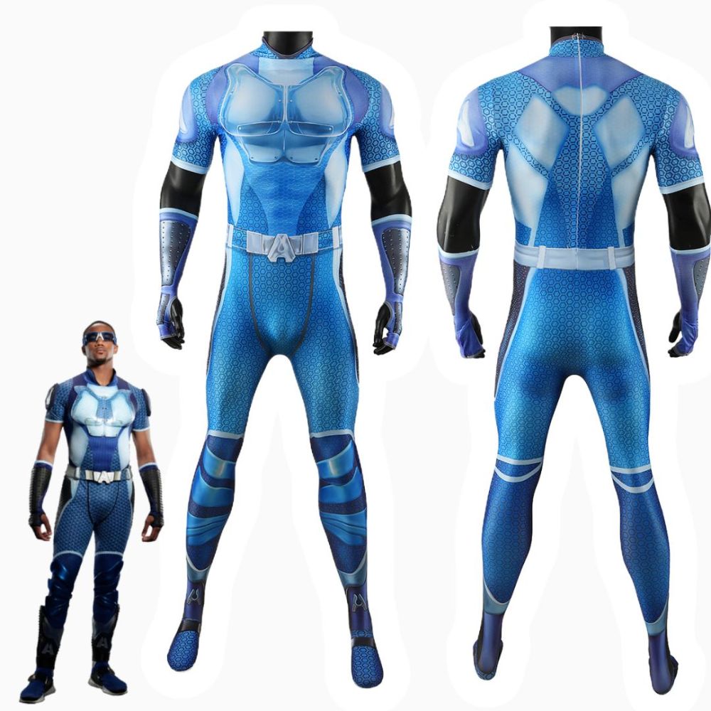 The Boys A-Train Cosplay Costume Jumpsuit with Gloves for Adults Kids Takerlama