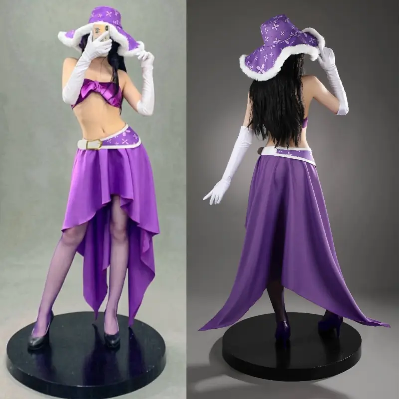 One Piece Nico Robin 15th Anniversary Cosplay Costume Purple Anime Women Fancy Dress Takerlama