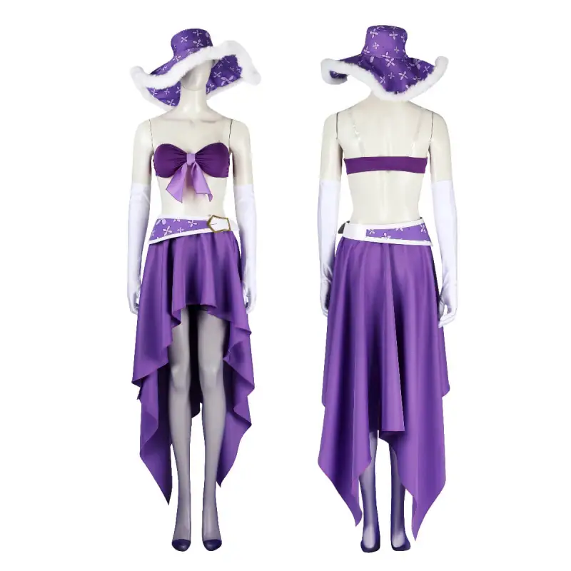 One Piece Nico Robin 15th Anniversary Cosplay Costume Purple Anime Women Fancy Dress Takerlama