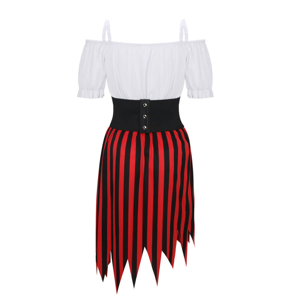 Women's Pirate Halloween Costume Renaissance Retro Style Fancy Dress In Stock-Takerlama