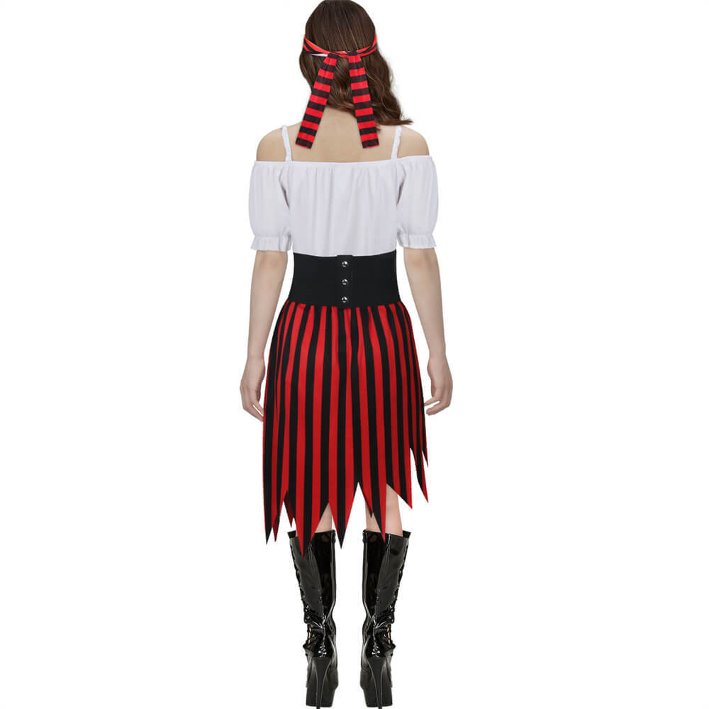 Women's Pirate Halloween Costume Renaissance Retro Style Fancy Dress In Stock-Takerlama