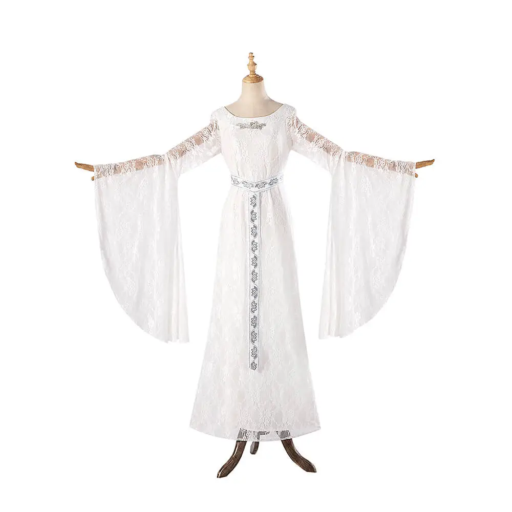 white cotton flowy dress Frankies Bikinis - Keepsake Cotton Ruffle Maxi Dress