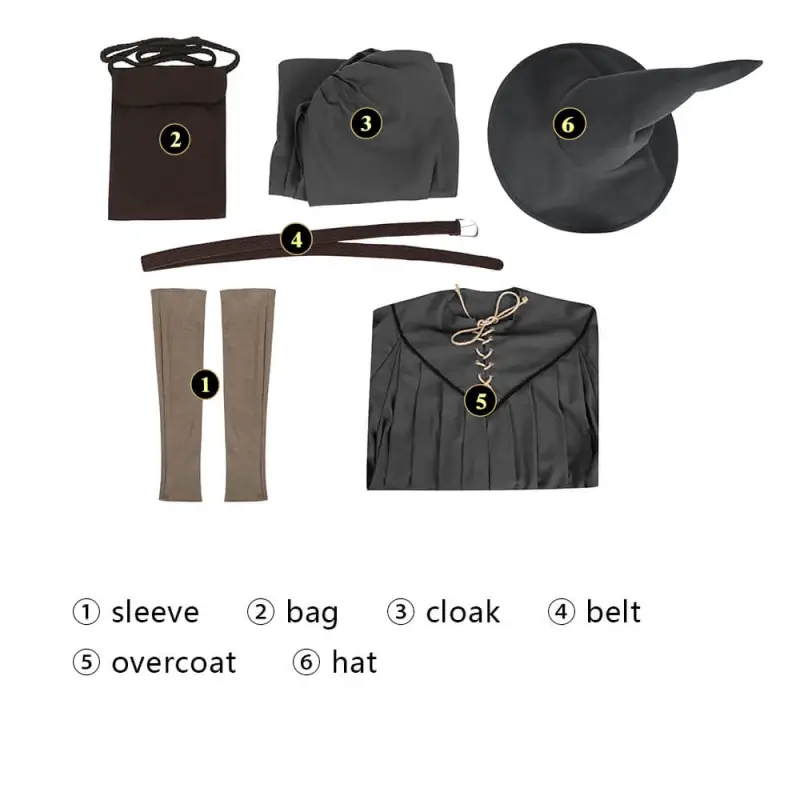 The Hobbit Gandalf Wizard Cosplay Costume The Lord of the Rings Men's Halloween Party Outfits Takerlama