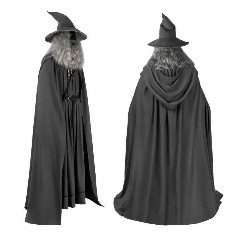 The Hobbit Gandalf Wizard Cosplay Costume The Lord of the Rings Men's Halloween Party Outfits Takerlama