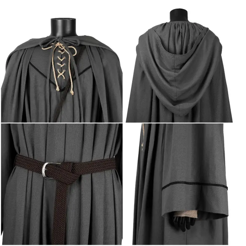 The Hobbit Gandalf Wizard Cosplay Costume The Lord of the Rings Men's Halloween Party Outfits Takerlama