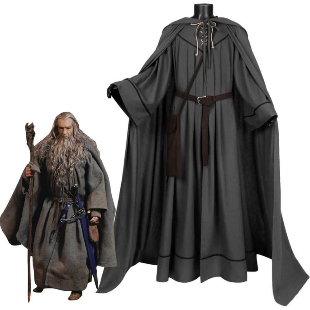 Gandalf the Grey Costume Cosplay The Lord of the Rings Men's Halloween Party Outfits Takerlama