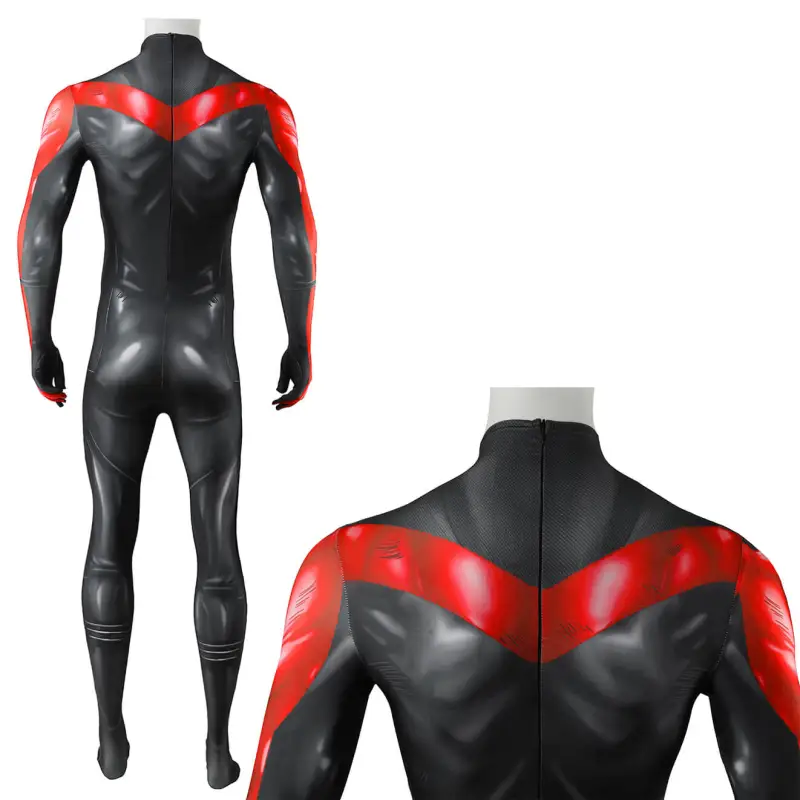 Batman Hush Nightwing Halloween Cosplay Costume 3D Printed Red Jumpsuit Takerlama