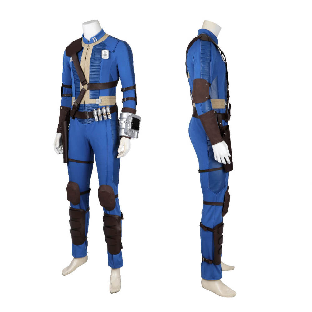 Fallout Cosplay Vault 33 Jumpsuit for Men TV Series Halloween Theme Party Costume Takerlama