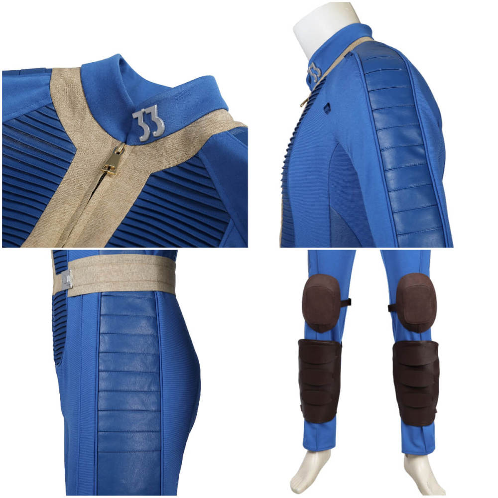 Fallout Cosplay Vault 33 Jumpsuit for Men TV Series Halloween Theme Party Costume Takerlama