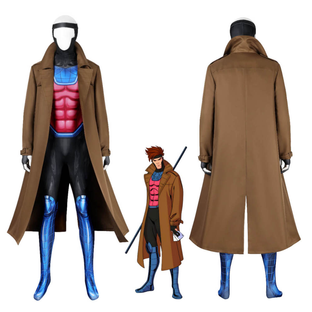 X-Men 97 Gambit Suit Remy Etienne Lebeau Halloween Cosplay Costume Takerlama