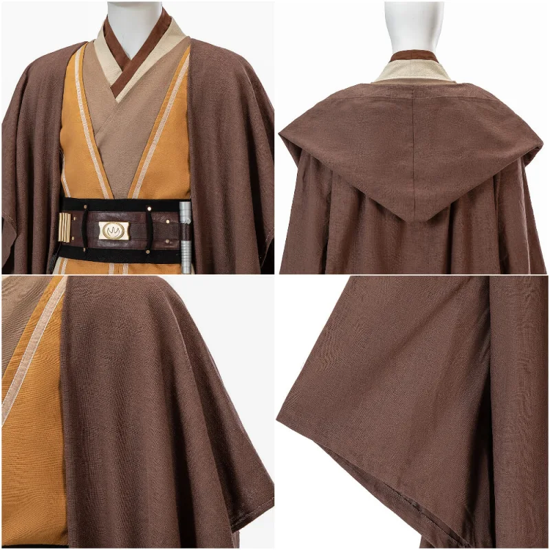 Jedi Knight Yord Fandar Cosplay Costume Star Wars The Acolyte Brown Suit Outfits Takerlama