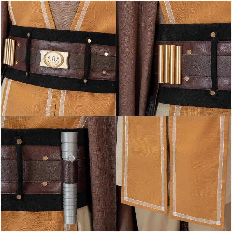 Jedi Knight Yord Fandar Cosplay Costume Star Wars The Acolyte Brown Suit Outfits Takerlama