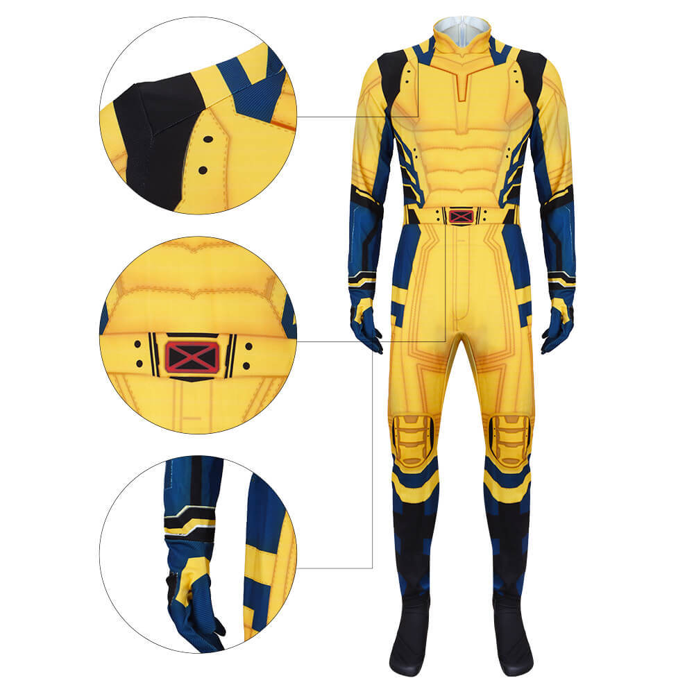 Deadpool 3 Wolverine Cosplay Costume Movie Deadpool & Wolverine 3D Printed Jumpsuit Takerlama