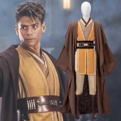 Jedi Knight Yord Fandar Cosplay Costume Star Wars The Acolyte Brown Suit Outfits Takerlama