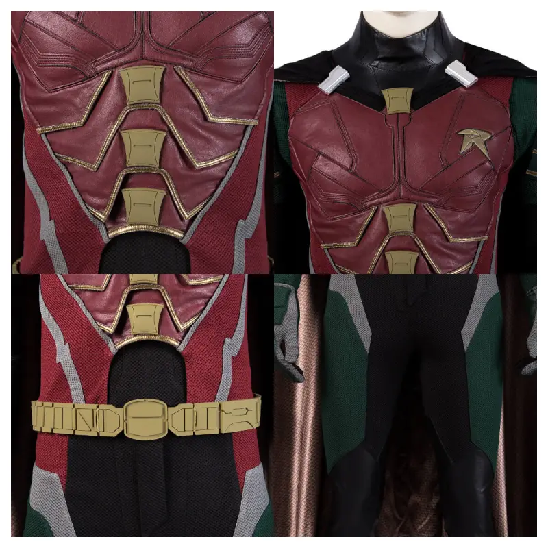 Titans Robin Cosplay Costume Dick Grayson Suit Top Level Takerlama