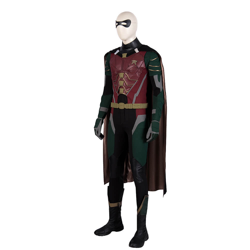 Titans Robin Cosplay Costume Dick Grayson Suit Top Level Takerlama