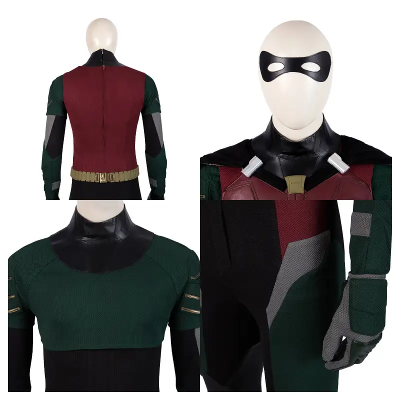 Titans Robin Cosplay Costume Dick Grayson Suit Top Level Takerlama