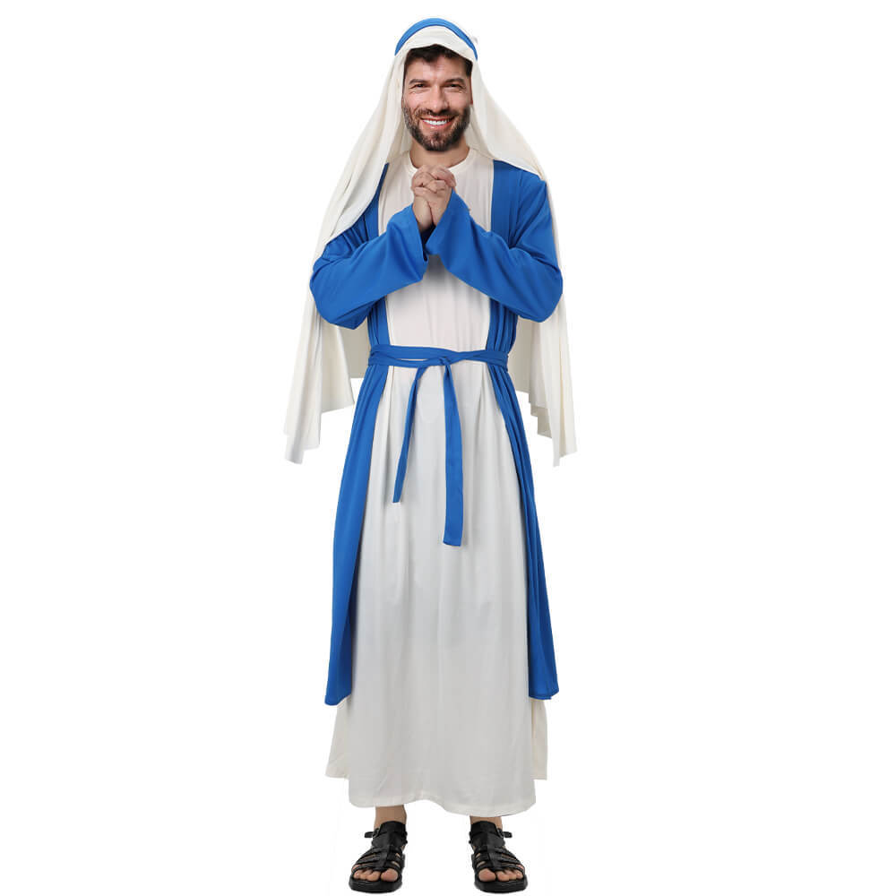 Biblical Religious Noah Jesus Cosplay Costume Robe Sherherd Fancy Dress Takerlama