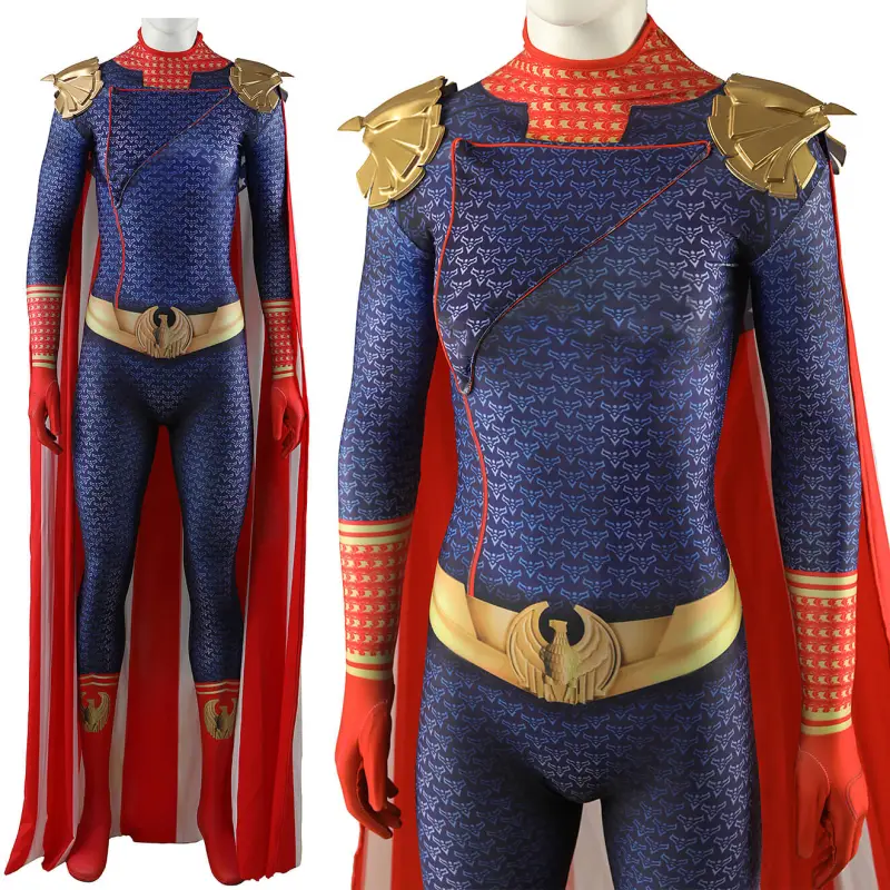 Female Homelander Cosplay Costume The Boys Season 4 Women Halloween Jumpsuit Cloak Takerlama