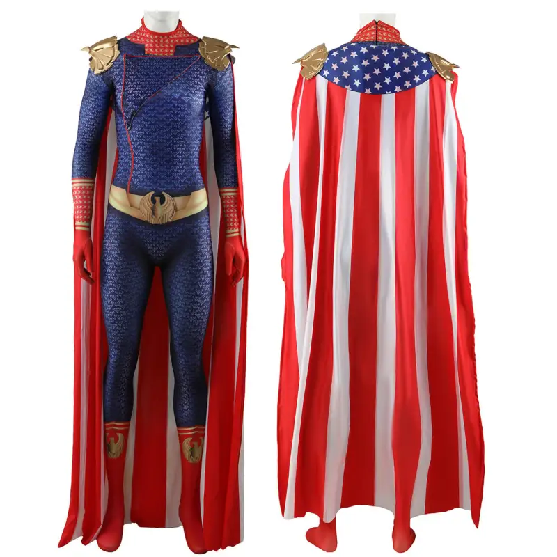 Female Homelander Cosplay Costume The Boys Season 4 Women Halloween Jumpsuit Cloak Takerlama