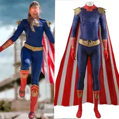 Female Homelander Cosplay Costume The Boys Season 4 Women Halloween Jumpsuit Cloak Kids WomenTakerlama
