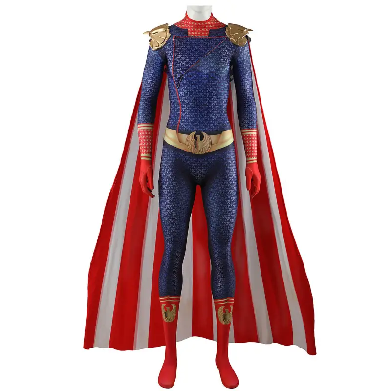 Female Homelander Cosplay Costume The Boys Season 4 Women Halloween Jumpsuit Cloak Takerlama