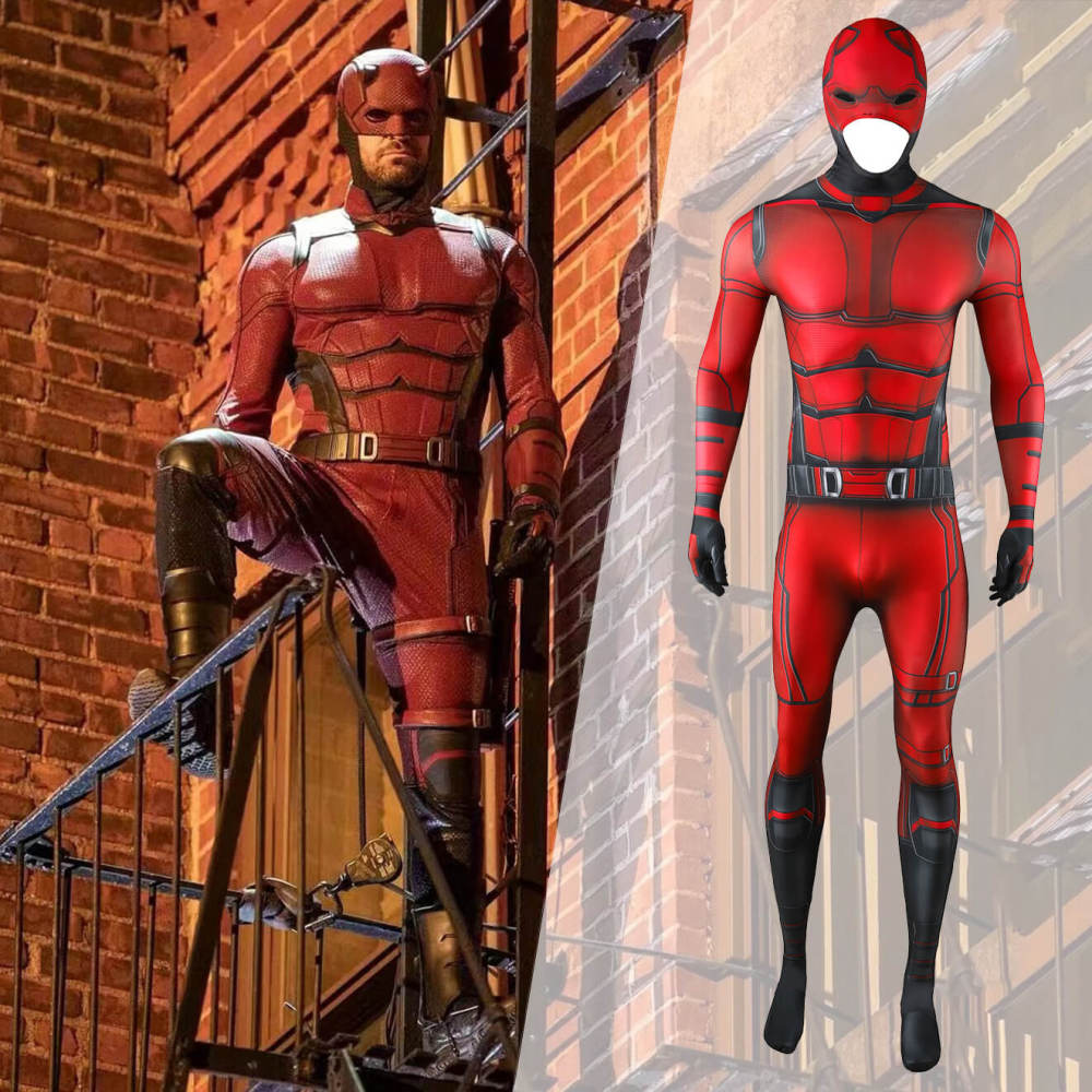 Daredevil: Born Again Matt Murdock Cosplay Costume 3D Printed Jumpsuit Mask Takerlama