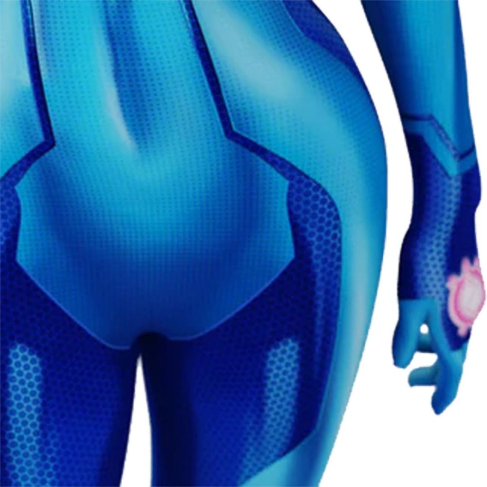 Metroid Dread Samus Aran Zero Suit Blue Women's Cosplay Costume Takerlama