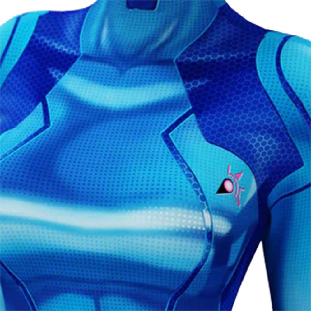 Metroid Dread Samus Aran Zero Suit Blue Women's Cosplay Costume Takerlama