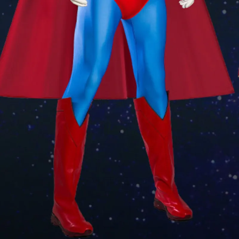 Superman Clark Kent 1978 Cosplay Boots Costume Shoes Top Level Takerlama