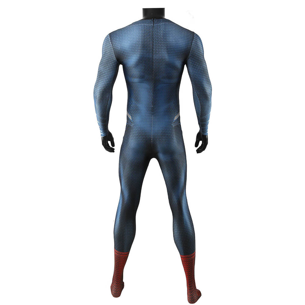 Justice League Superman Cosplay Costume Halloween Superhero Blue Suit With Cloak for Men Kids Takerlama
