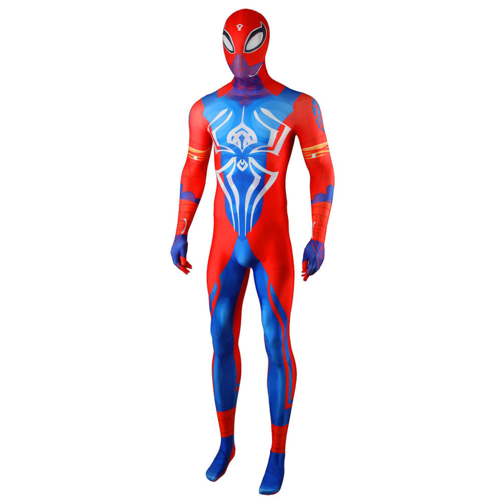 Indian Spider-Man Pavitr Prabhakar Cosplay Costume Halloween Superhero 3D Printed Jumpsuit With Mask Takerlama