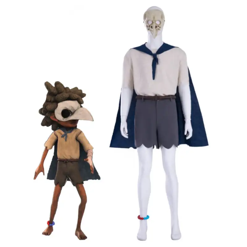 Little Nightmares III Low Halloween Cosplay Costume With Mask Game Carnival Party Outfits For Men Takerlama