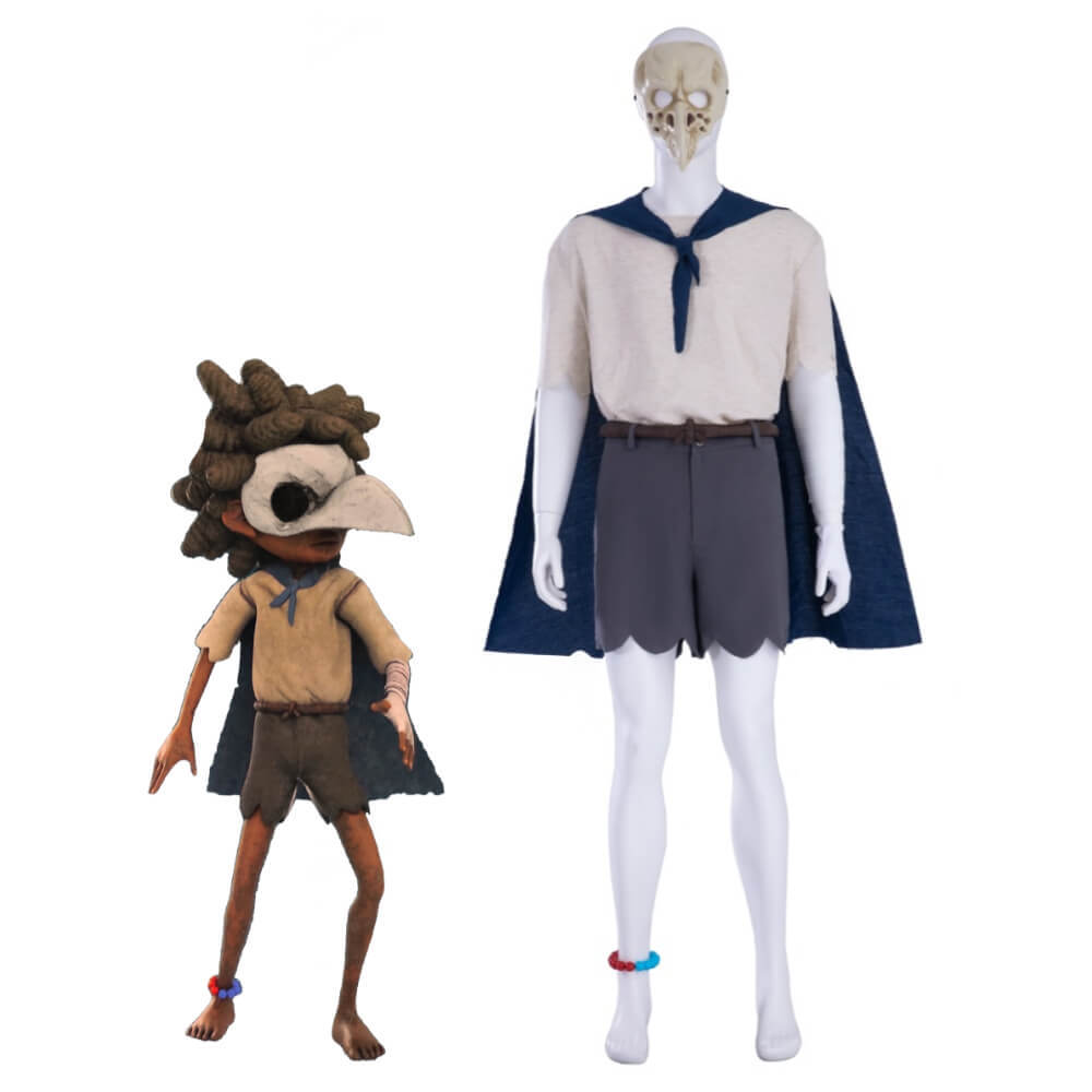 Little Nightmares III Low Halloween Cosplay Costume With Mask Game Carnival Party Outfits For Men Takerlama