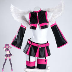 2.5 Dimensional Seduction Miriella Mikari Tachibana Cosplay Costume Women Black Pink Dress Takerlama