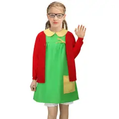 Kids La Chilindrina Cosplay Costume Dress El Chavo Del Ocho-Takerlama