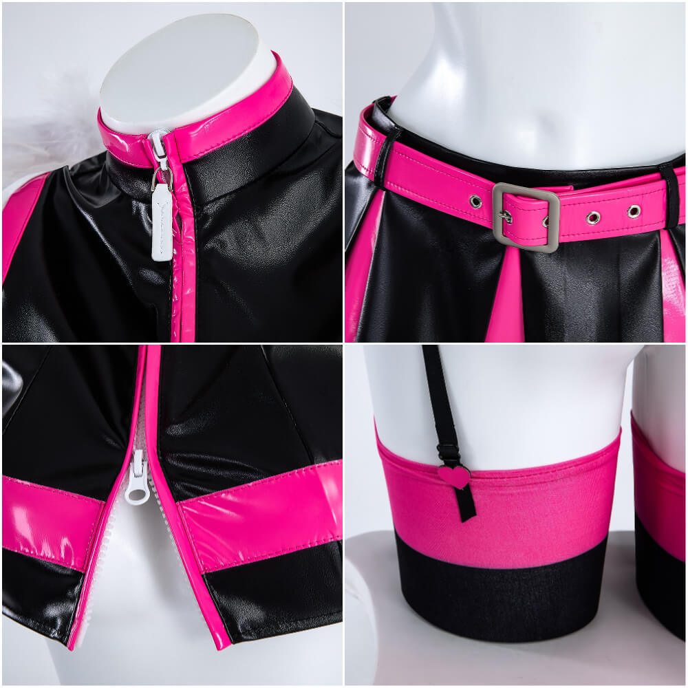 2.5 Dimensional Seduction Miriella Mikari Tachibana Cosplay Costume Women Black Pink Dress Takerlama