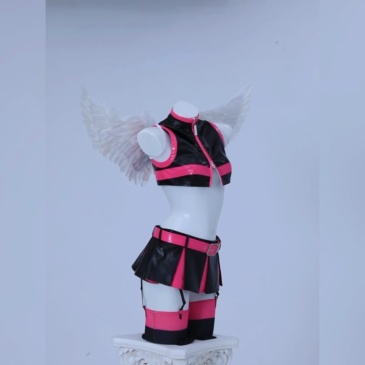 2.5 Dimensional Seduction Miriella Mikari Tachibana Cosplay Costume Women Black Pink Dress Takerlama