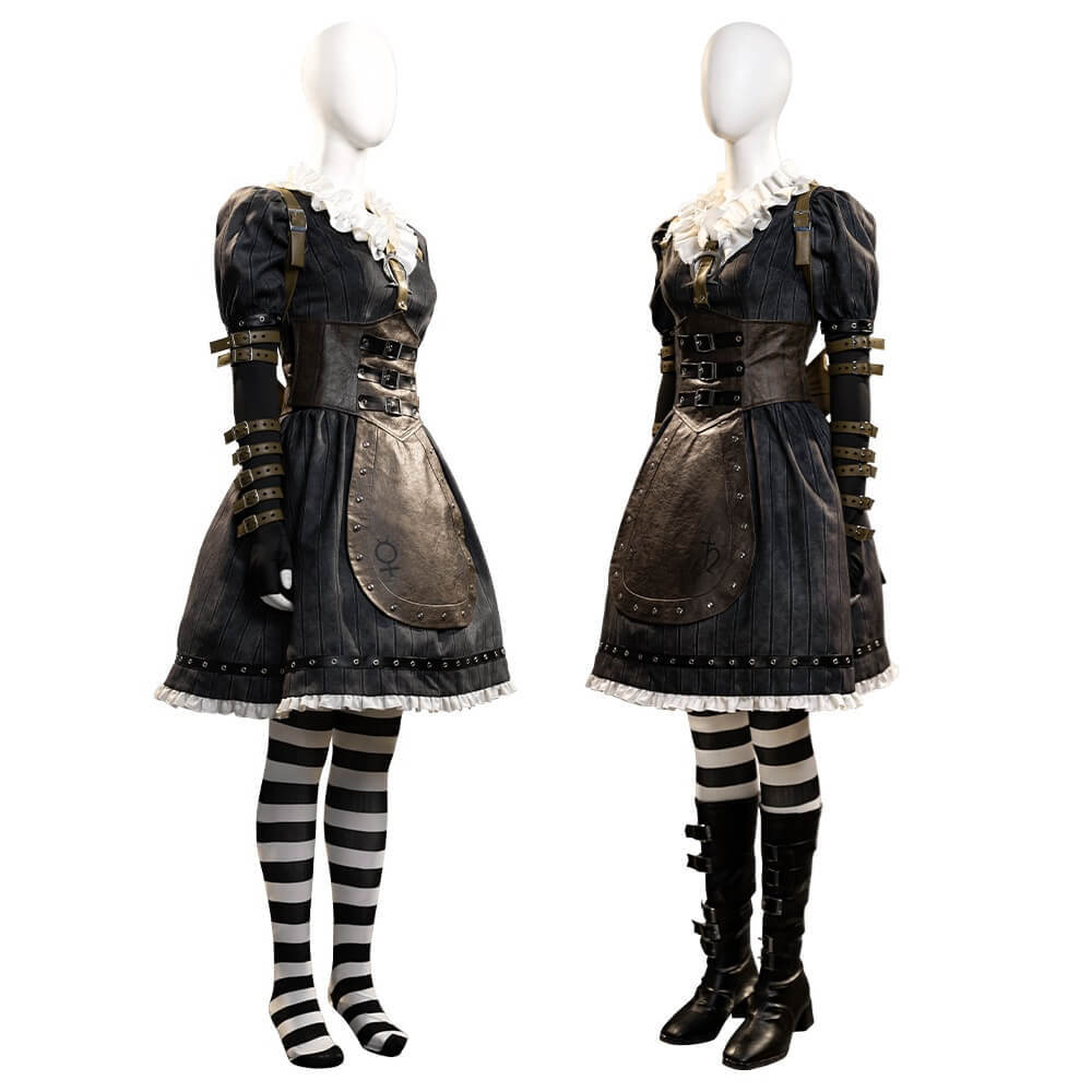 Alice Madness Returns Steamdress Alice Liddell Cosplay Costume Halloween Fancy Dress Takerlama