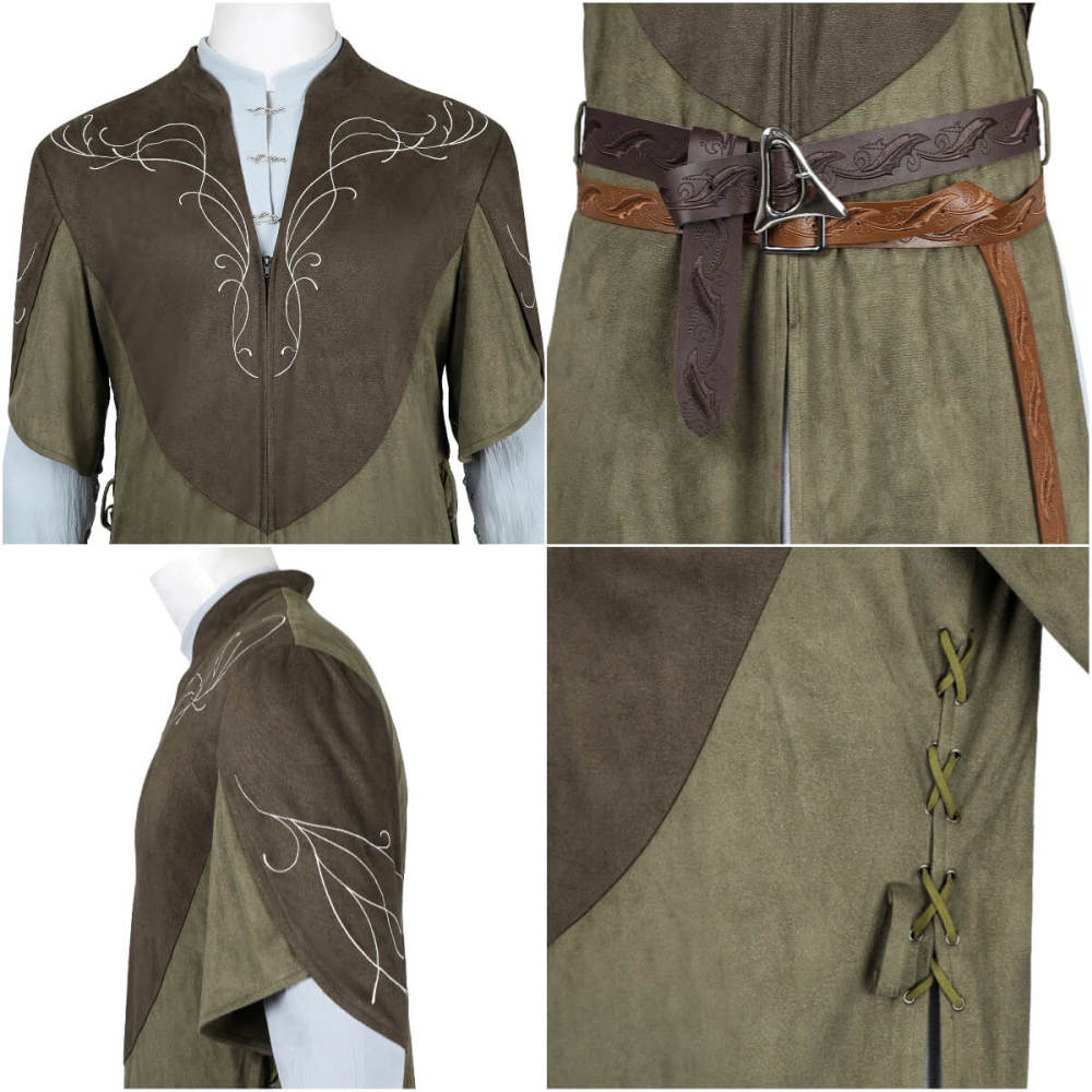 Legolas The Lord of the Rings Cosplay Costume Caped Medieval Warrior Halloween Outfit Takerlama