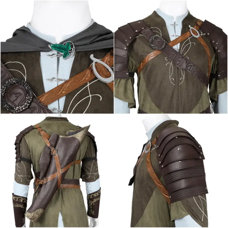 Legolas The Lord of the Rings Cosplay Costume Caped Medieval Warrior Halloween Outfit Takerlama