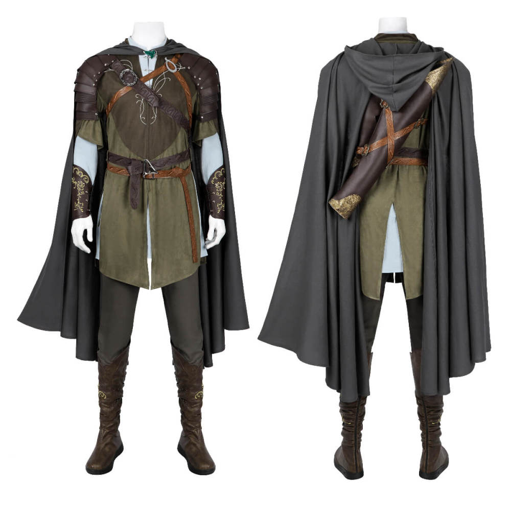 Legolas The Lord of the Rings Cosplay Costume Caped Medieval Warrior Halloween Outfit Takerlama