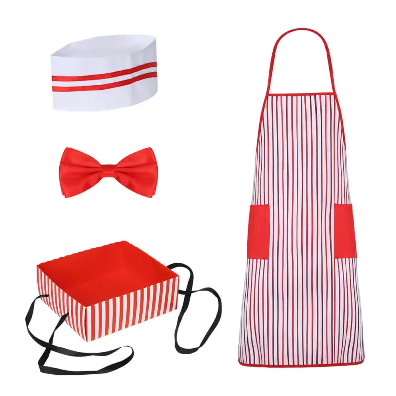 Waitress Kit 50s Waiter Cosplay Costume 4 Pcs Kits Carnivals Circus Theme Party Hot ...