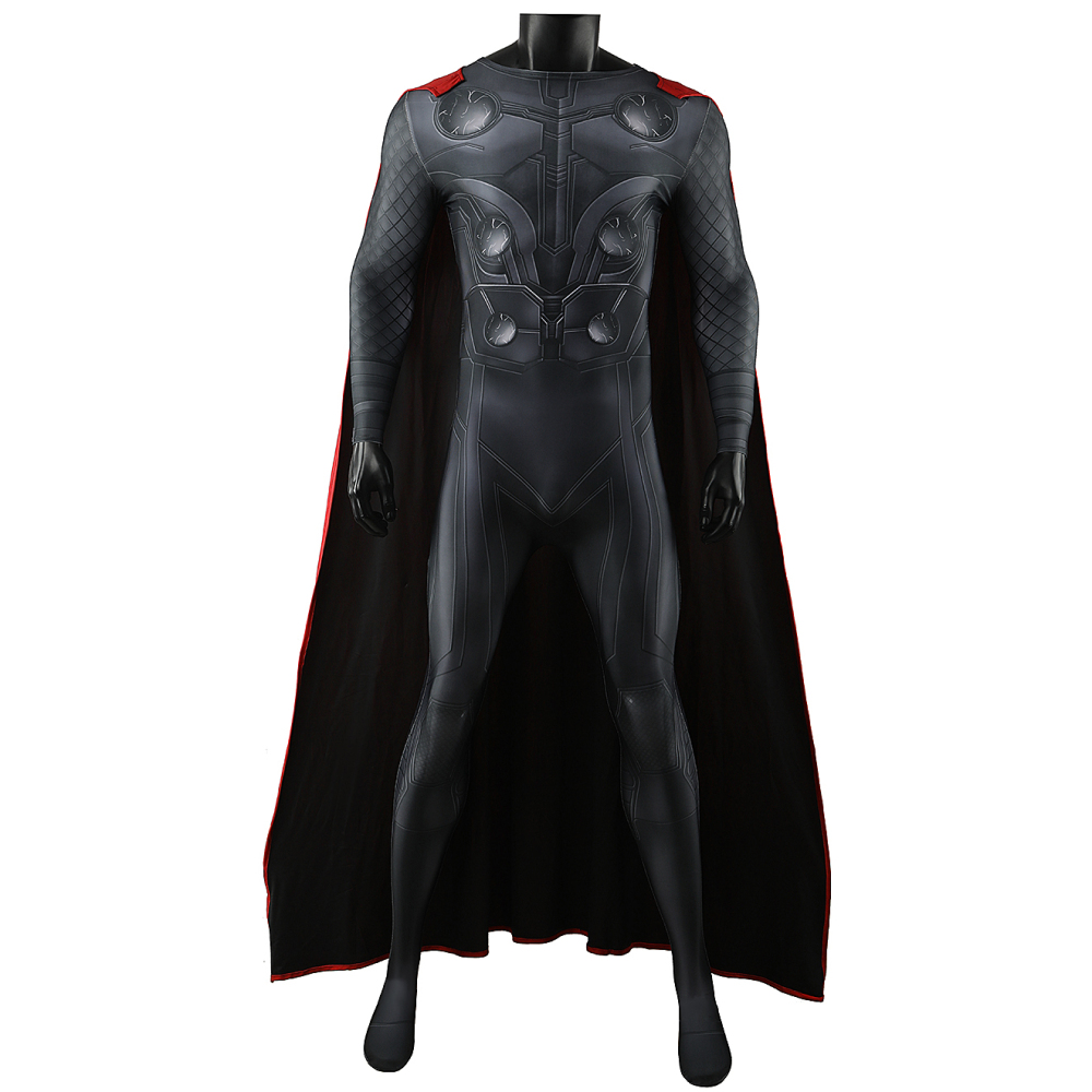 Avengers Infinity War Thor Hallowen Cosplay Costume for Men Kids 3D Printing Bodysuit Cloak Takerlama