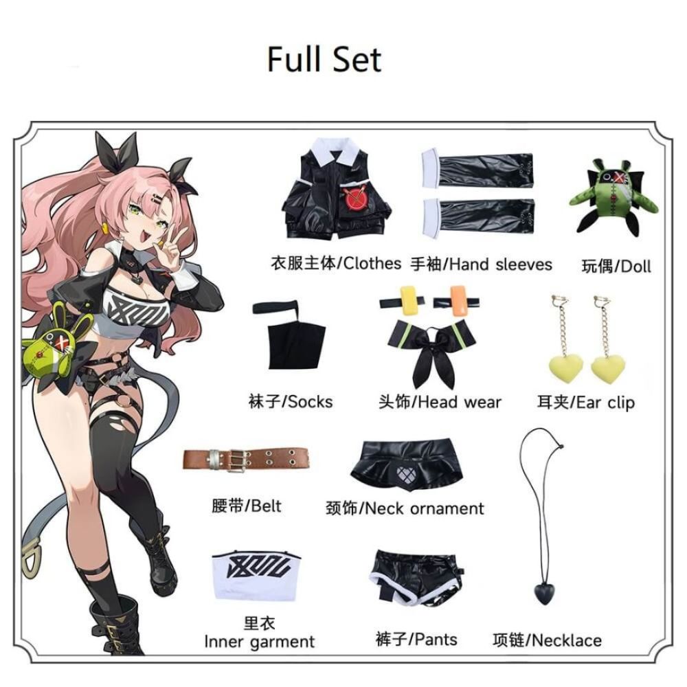 Zenless Zone Zero Gentle House Nicole Demara Halloween Cosplay Costume With Wigs Shoes Takerlama