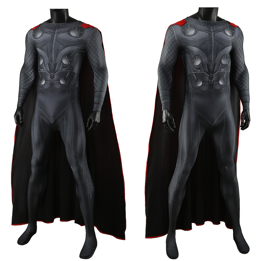 Avengers Infinity War Thor Hallowen Cosplay Costume for Men Kids 3D Printing Bodysuit Cloak Takerlama