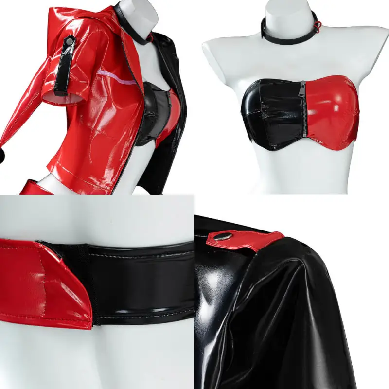 Suicide Squad Isekai Harley Quinn Halloween Cosplay Costume Party Carnival  2024 TV Women Red Suit Takerlama