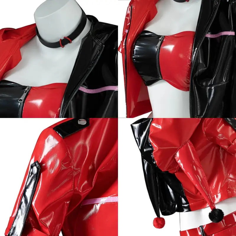 Suicide Squad Isekai Harley Quinn Halloween Cosplay Costume Party Carnival  2024 TV Women Red Suit Takerlama