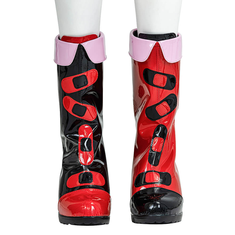 Suicide Squad Isekai Harley Quinn Boots Halloween Cosplay Shoes Party Carnival Takerlama